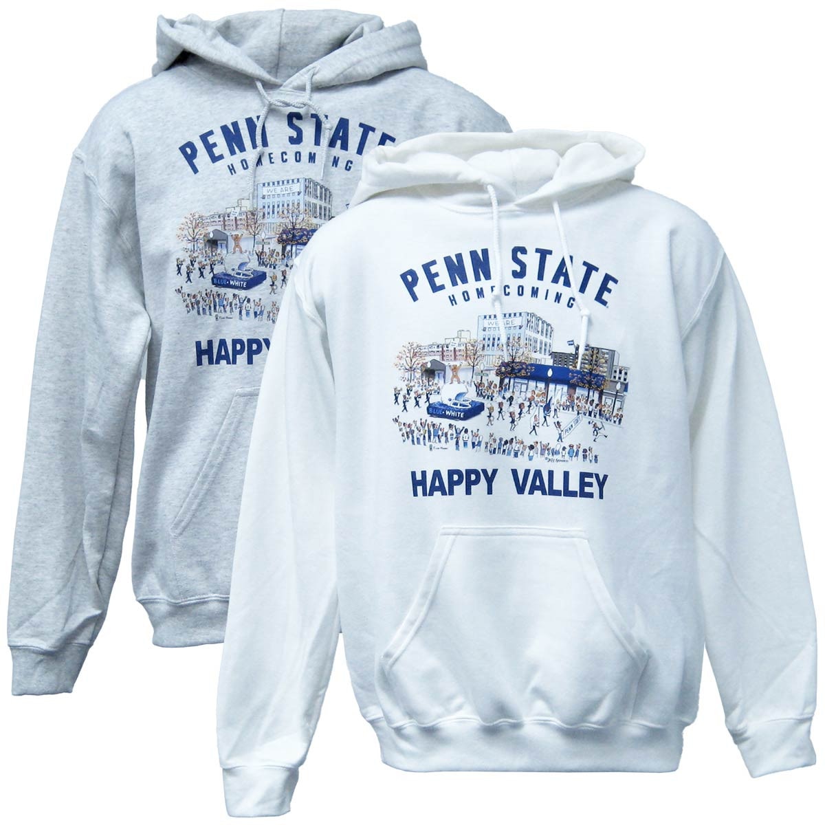 gray and white hooded sweatshirts Penn State Homecoming 2025